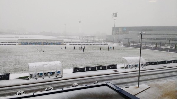 Man City training at the Etihad (4 March)